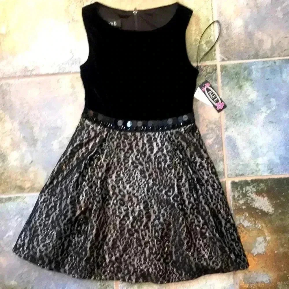 NWT Ally B velvet bodice dress size 10